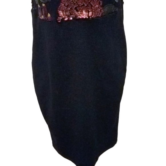 Charlotte Russe Bodycon Mesh Sequin Floral Dress - Picture 5 of 8